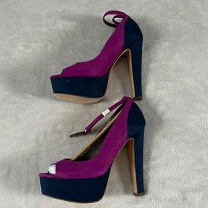 Michael Antonio Kamari Berry Suede high heels buckle